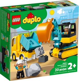 Lego Truck and Tracked Excavator