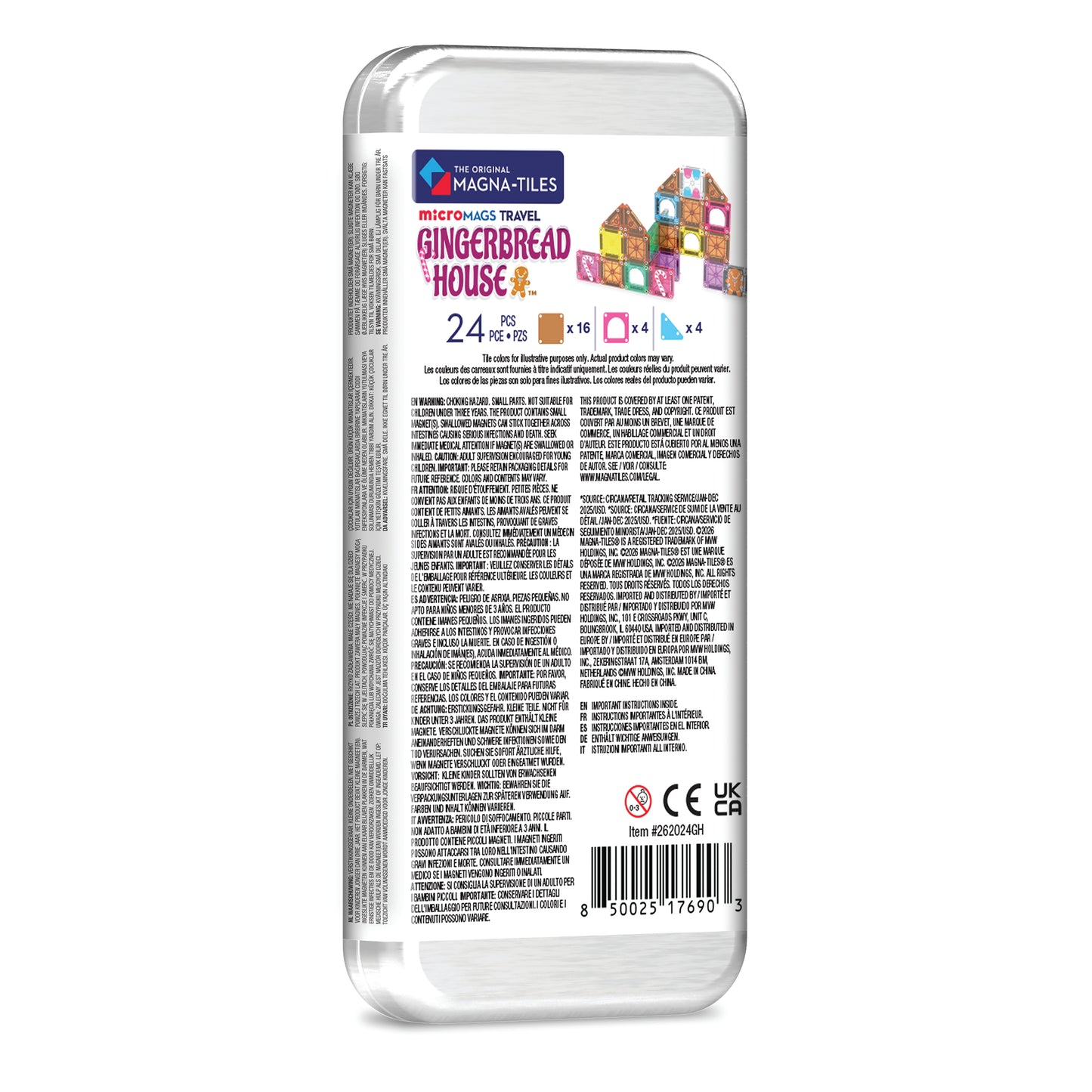 microMAGS Gingerbread House 24-Piece Travel Set