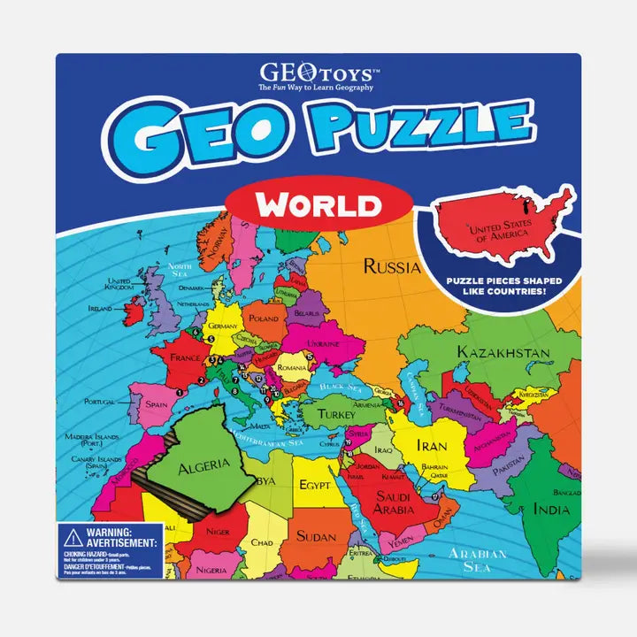 Geopuzzle World, 68 Piece Geography Jigsaw Puzzle