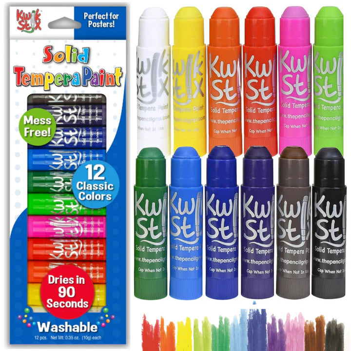 KwikStix Tempera Paint 12 Classic Colors
