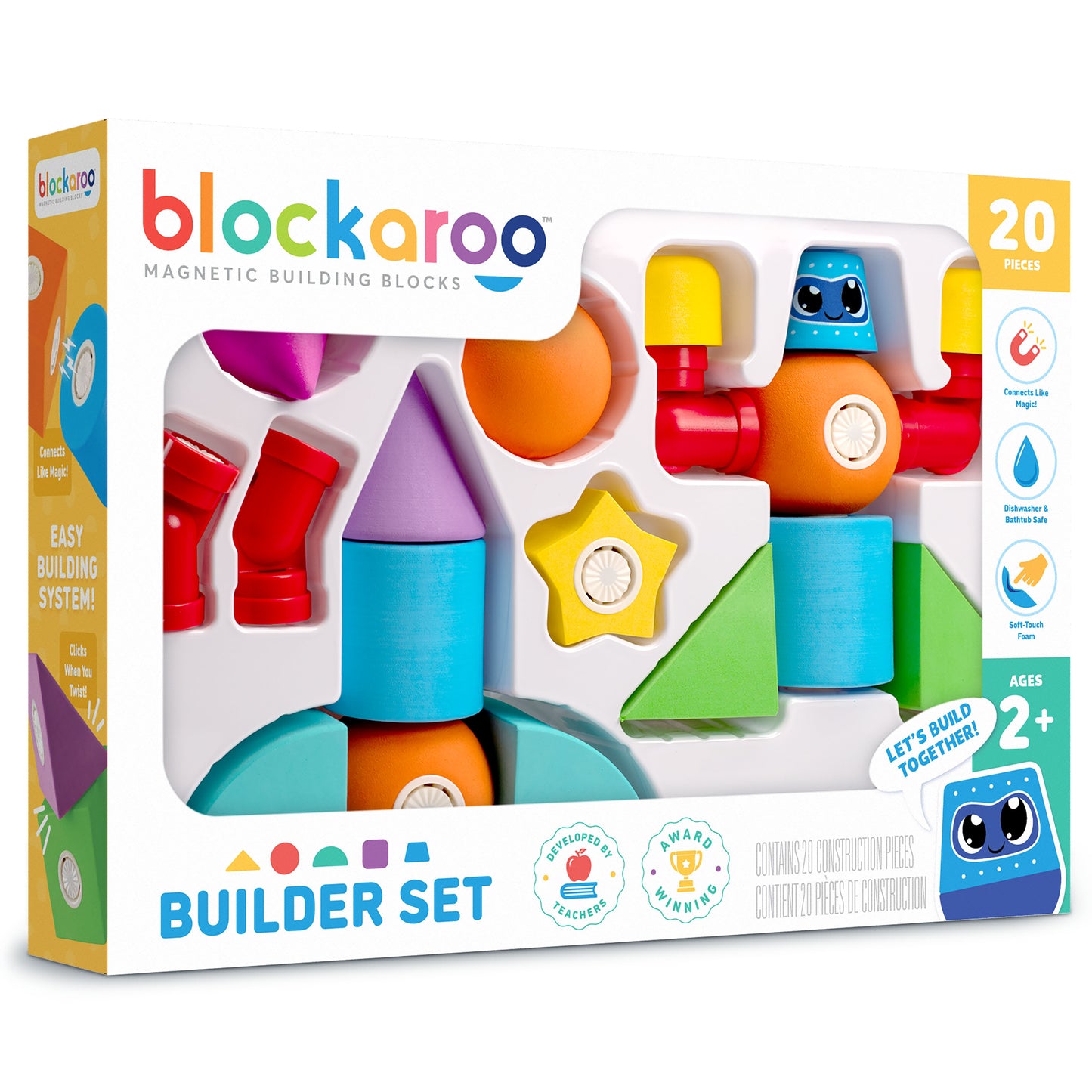 Blockaroo Magnetic Foam Blocks Busy Builder Set