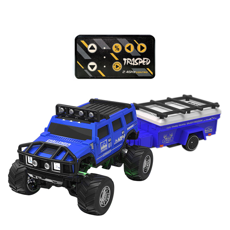 Mini RC 4-Wheeler w/ Trailer