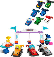 Lego Duplo F1 Team Race Cars and Drivers