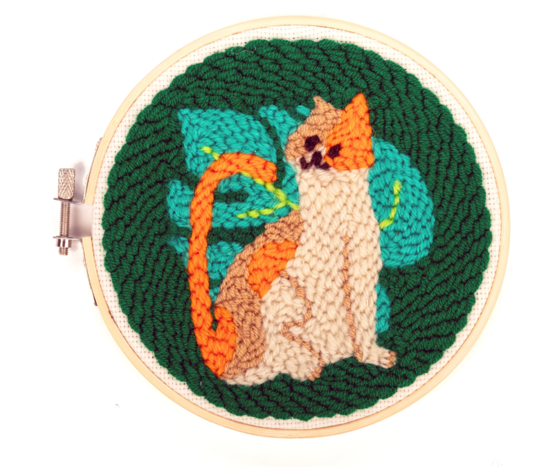 Cat Punch Needle Kit