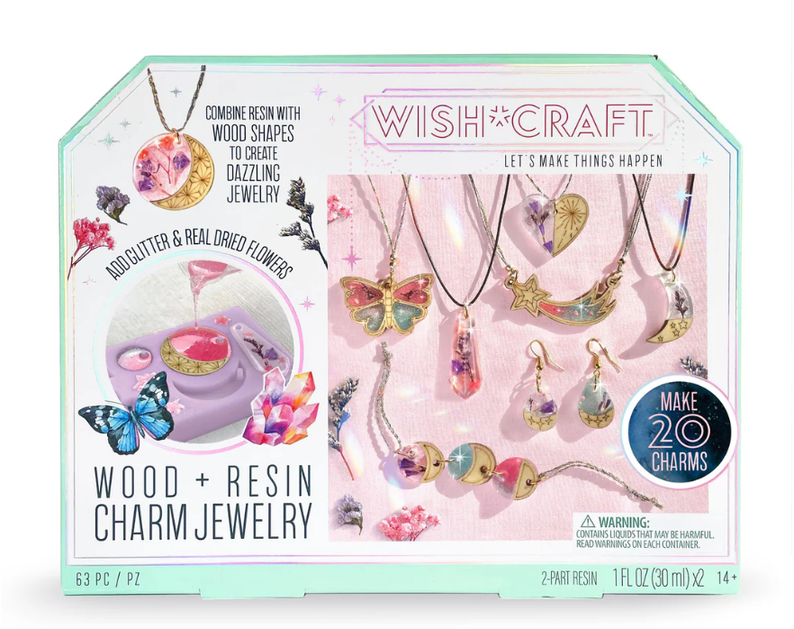 Wood & Resin Charm Jewlery