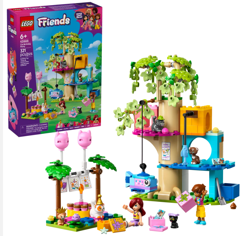 Cat Birthday Party and Tree House