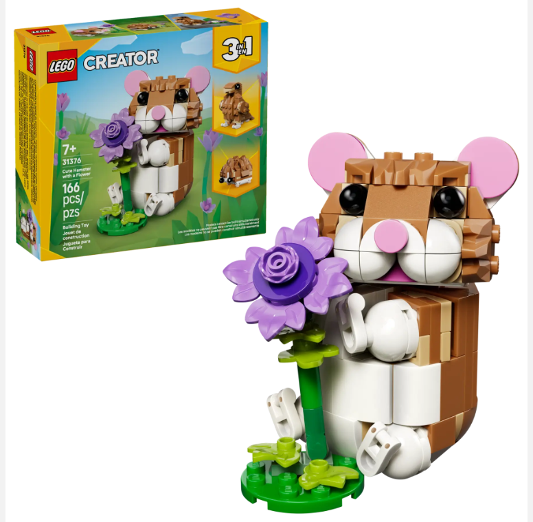 Lego Creator Cute Hamster with Flower