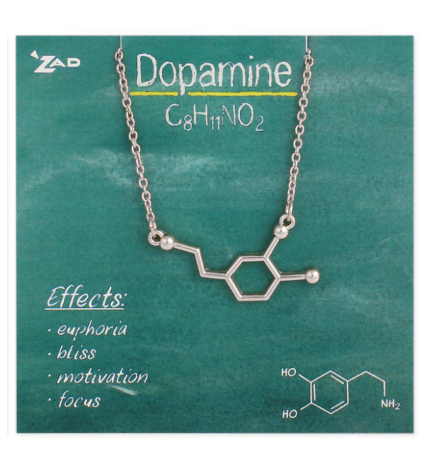 Chemical Reactions Dopamine Molecule Necklace