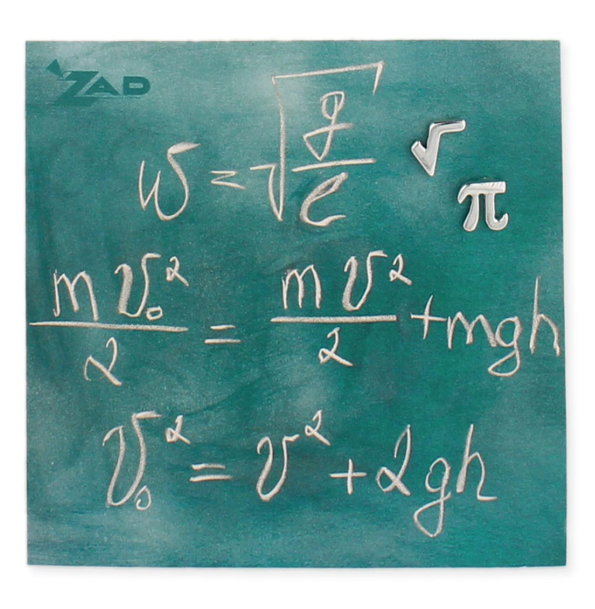 Silver Math Signs Post Earring