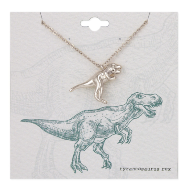 Prehistoric Times Silver Tyrannosaurus Rex Necklace