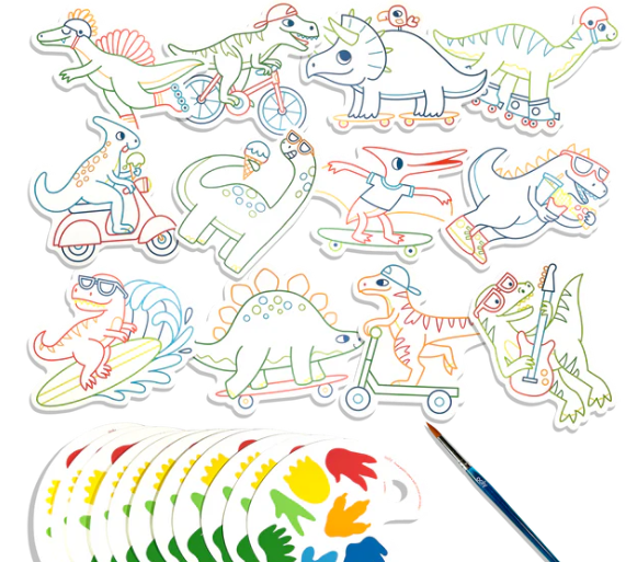 Playful Painters: Chills and Thrills Dinos!