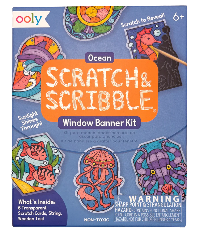 Mini Scratch & Scribble Window Banner: Ocean