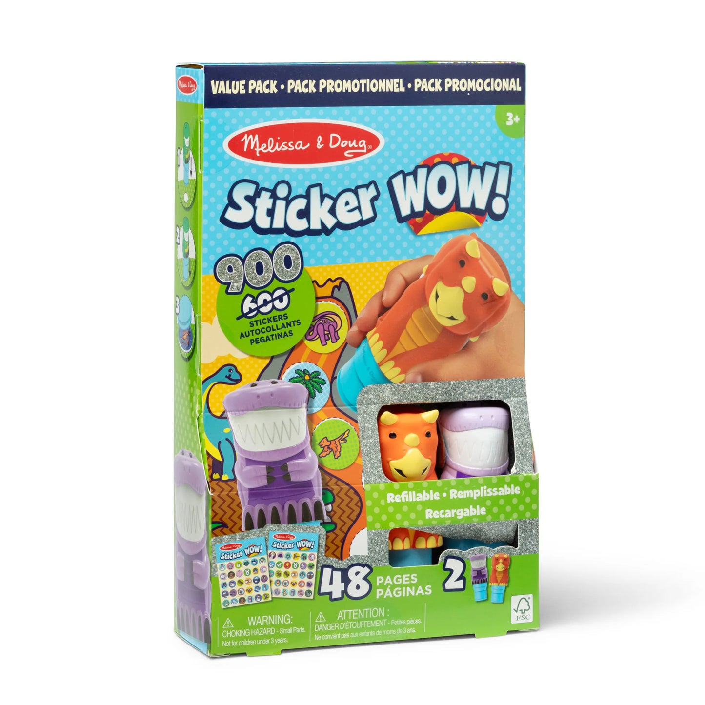 Sticker WOW! Activity Pad and Sticker Stamper Value Pack - Dinosaur