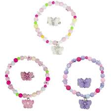 Sparkle Butterfly Bracelet & Ring Set