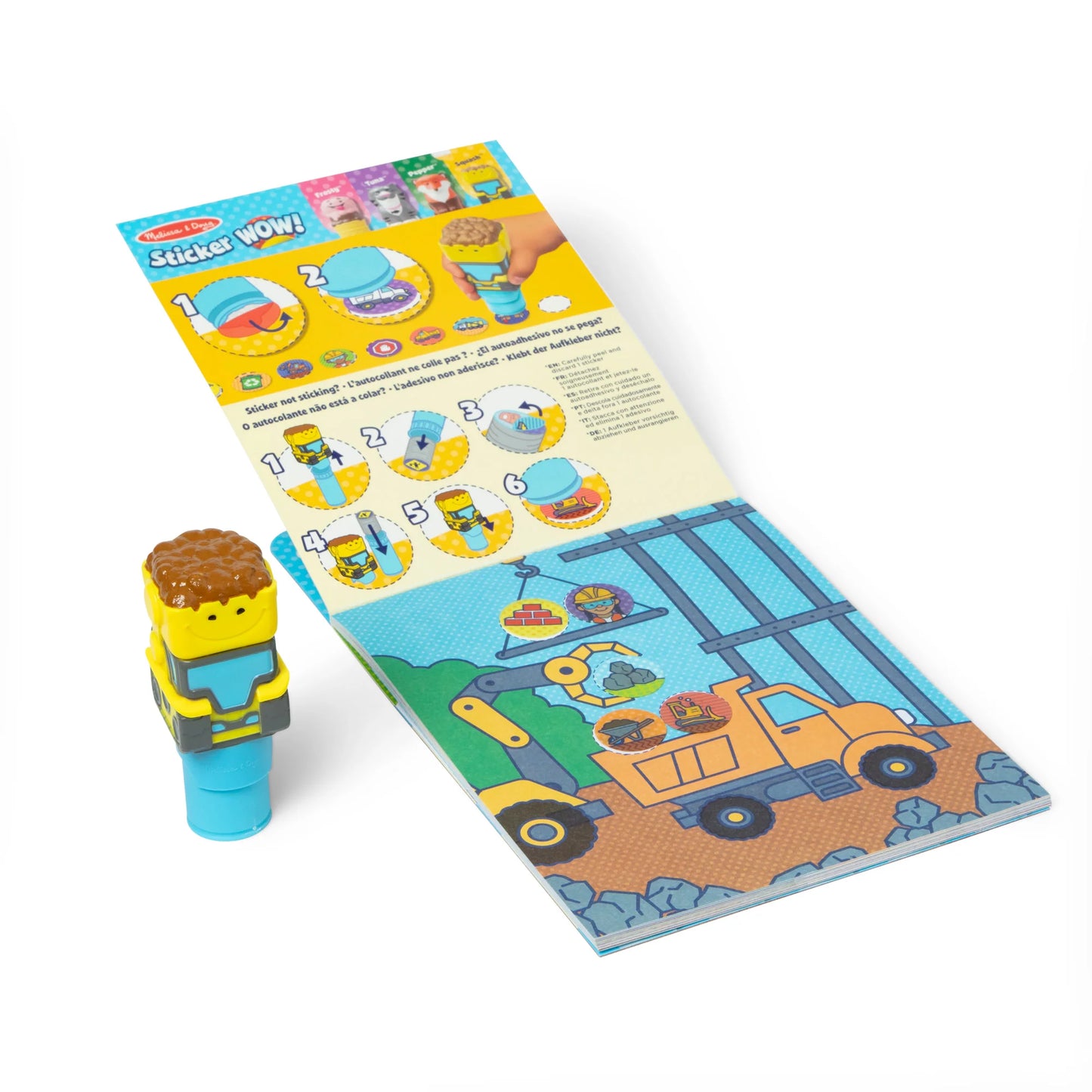 Sticker WOW! Activity Pad and Sticker Stamper Set- Bulldozer