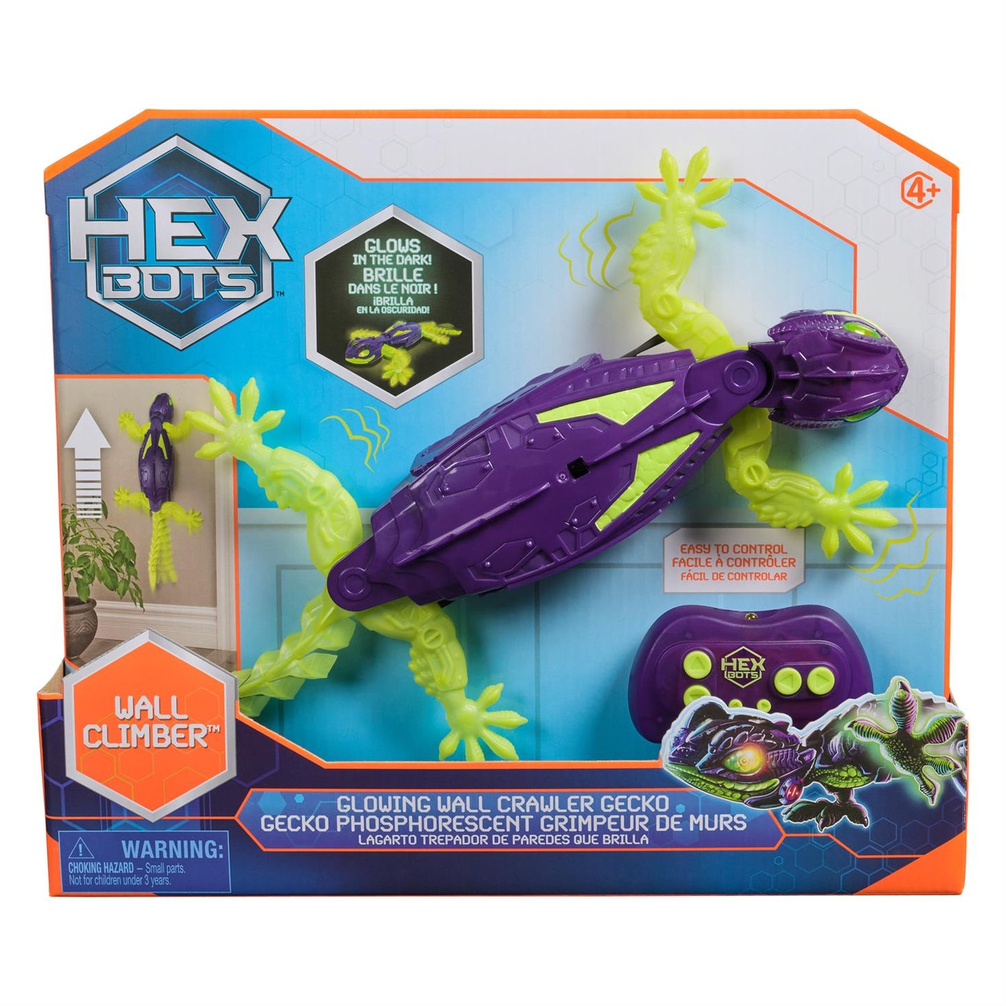 HEX BOTS Wall Crawler Gecko (Glow-in-the-Dark)