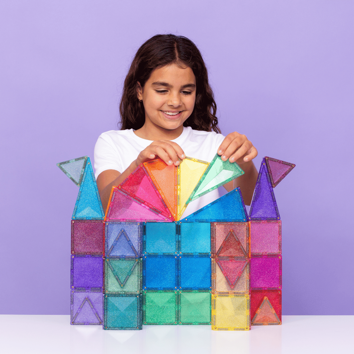 Connetix Magnetic Tiles Glitter Castle Pack 48 pc