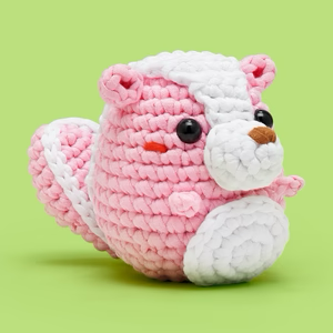 Andre the Skunk Pink Crochet Kit