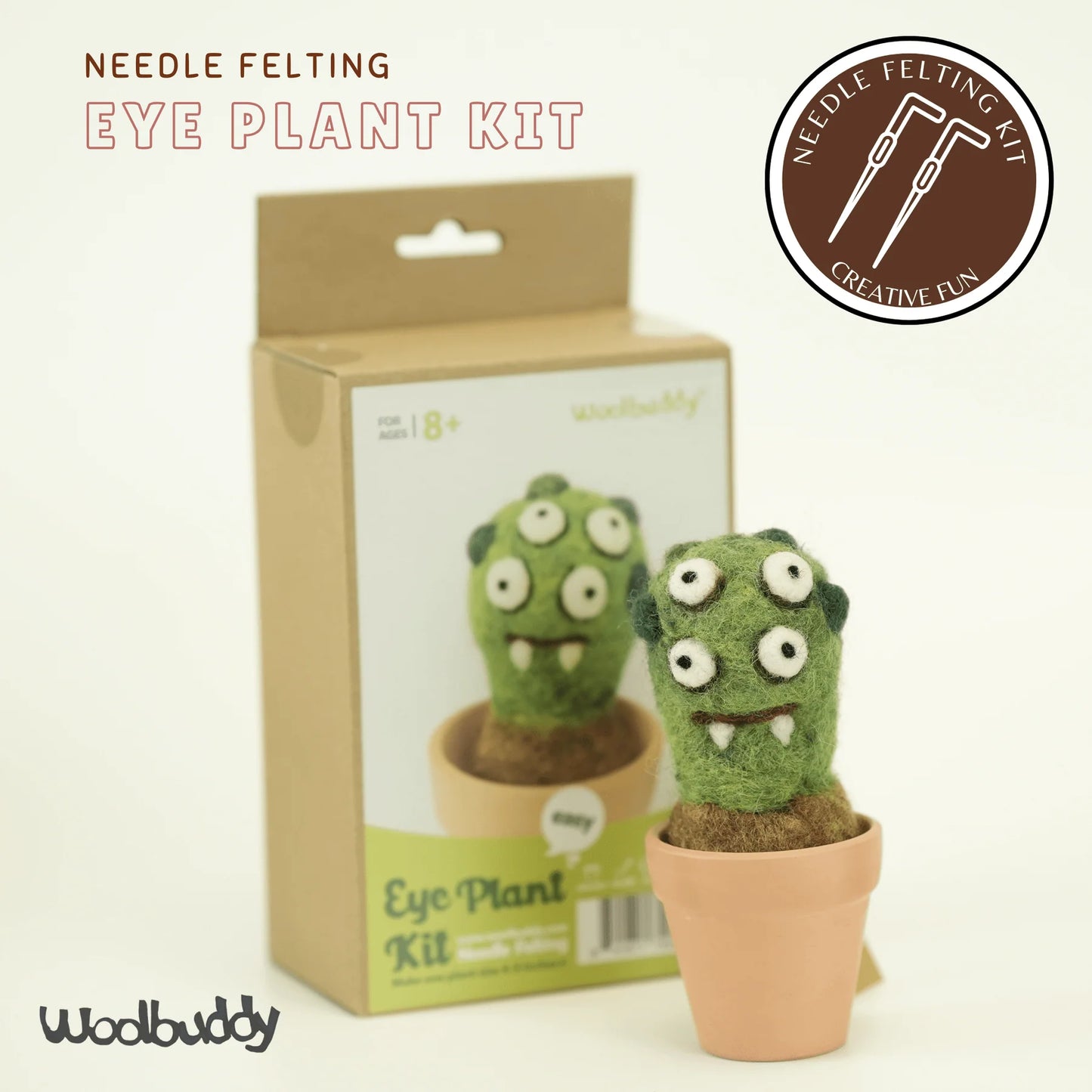 DIY Needle Felting Monster Kit - Eye Plant