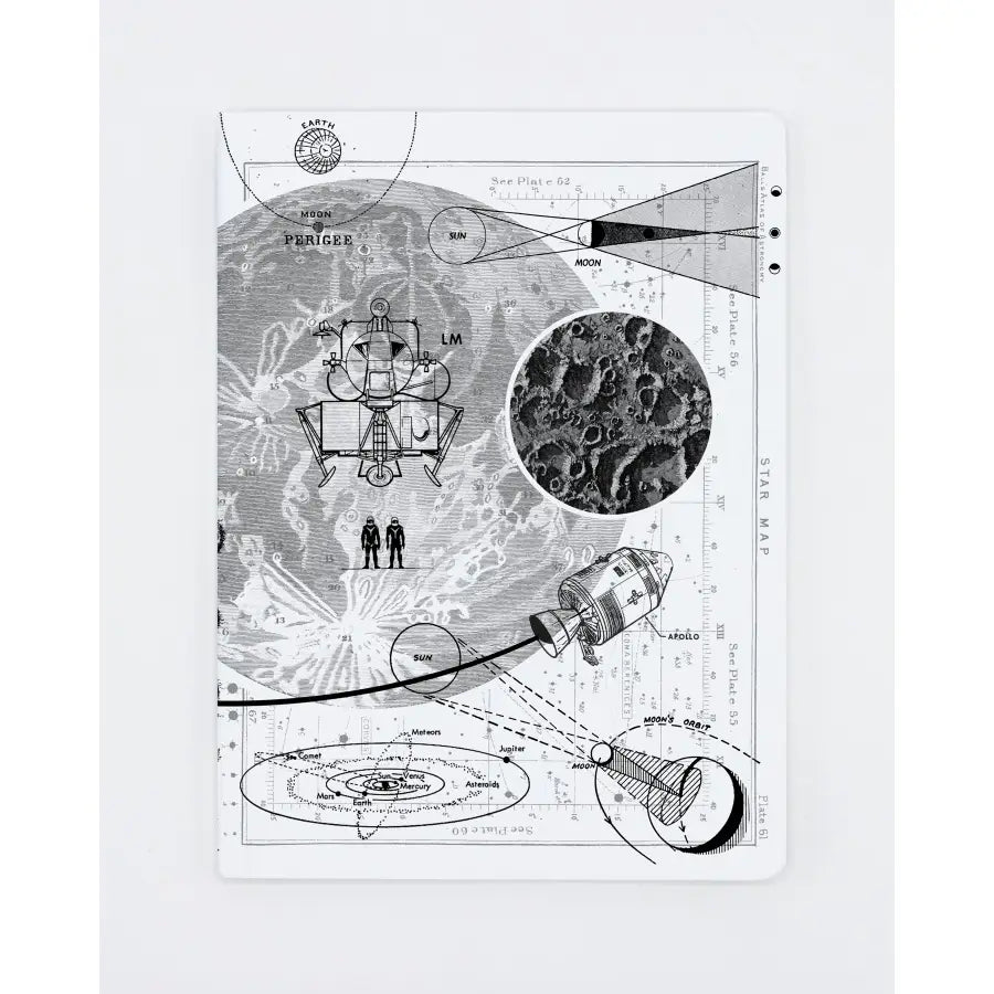 Moon Softcover Notebook -Dot Grid Pages