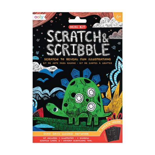 Mini Scratch & Scribble Art Kit: Dino Days