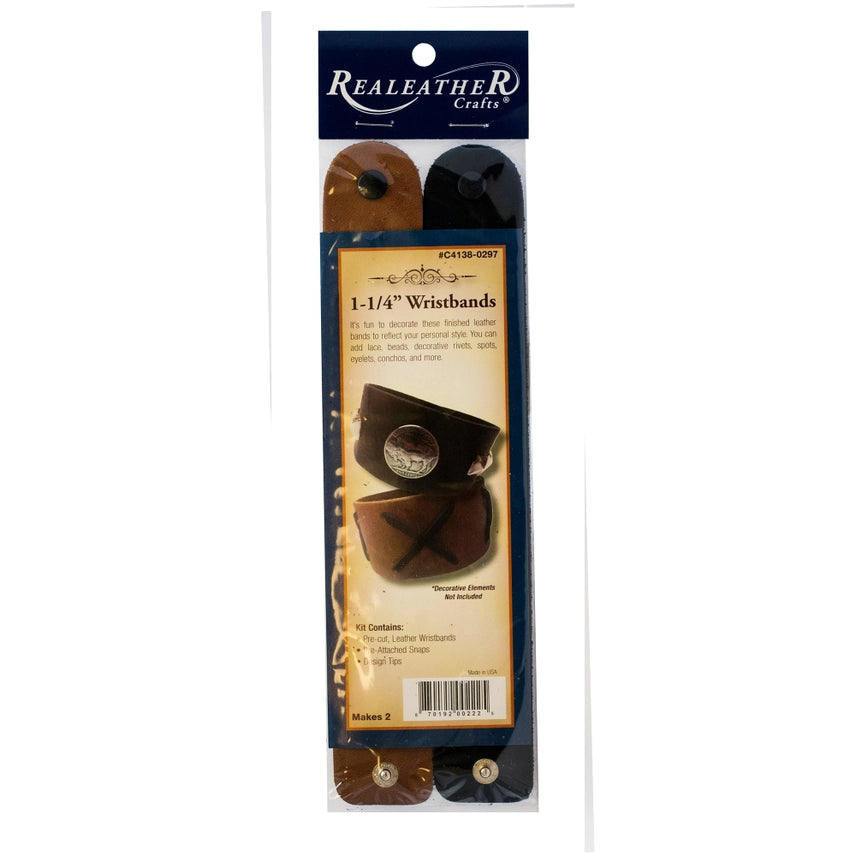 Medium Leather Wristband - Assorted Colors