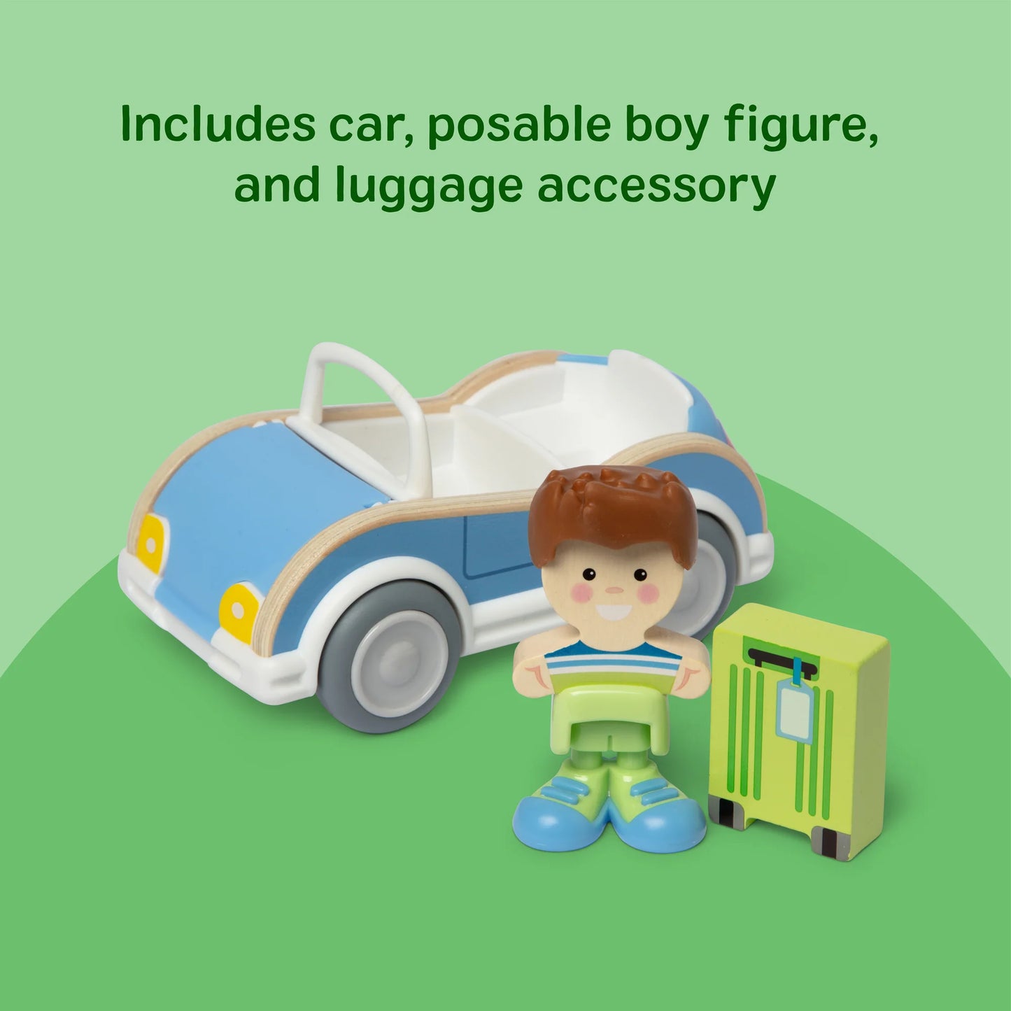 Cheery Lane Car and Play Figure Blue