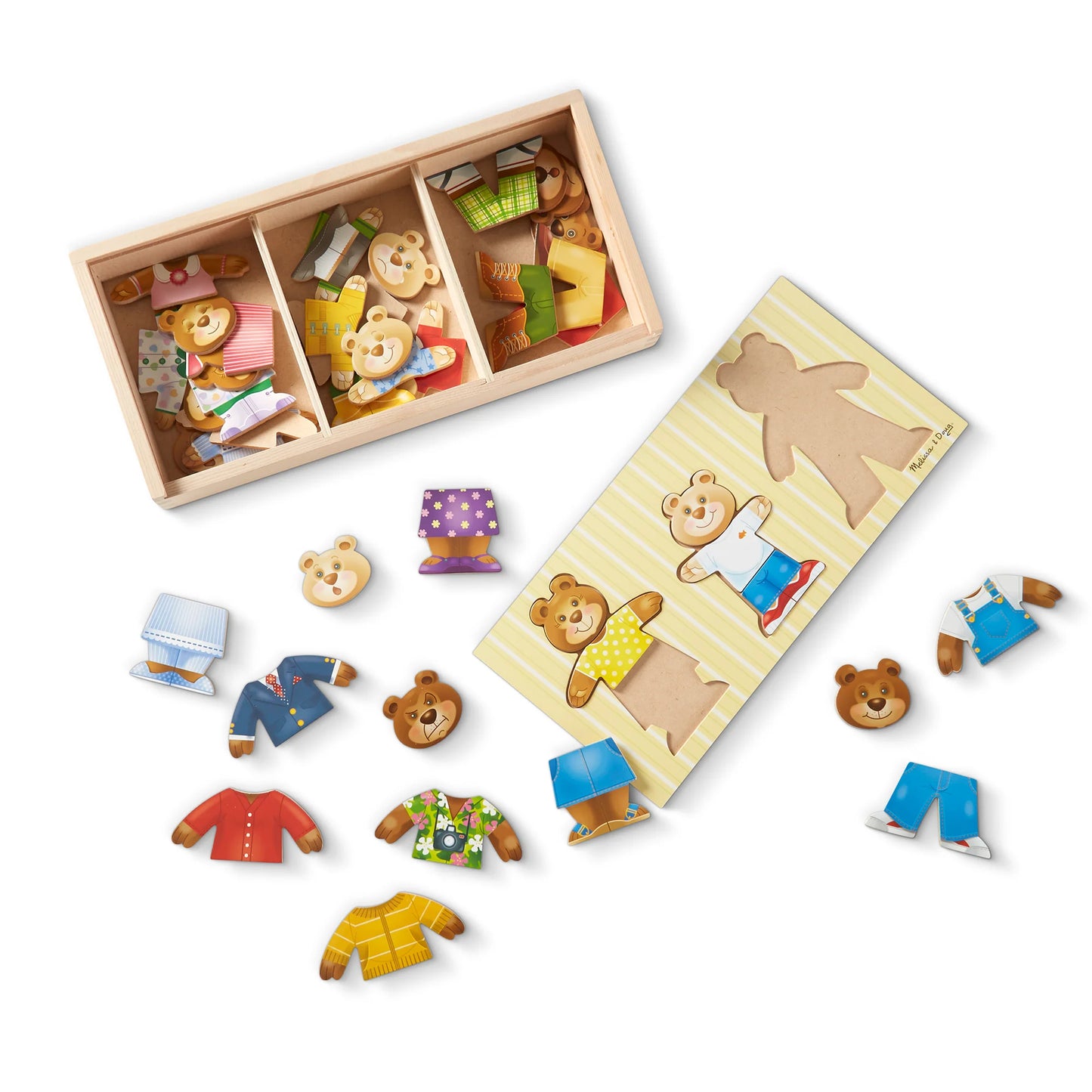 Wooden Bear Family Dress-Up Puzzle