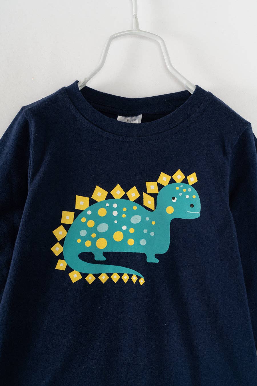 Dark Blue Dinosaur Plaid Boy Pant Set Pajamas