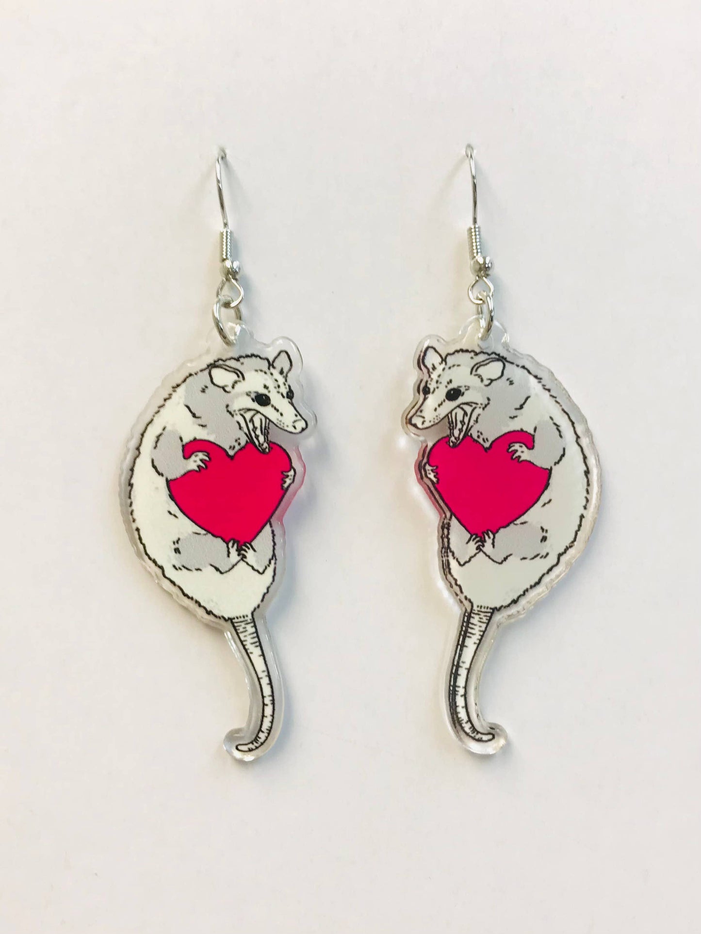 Acrylic Hen Wearing Boots Earrings