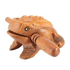 Wooden Musical Croaking Frog - 6 inch
