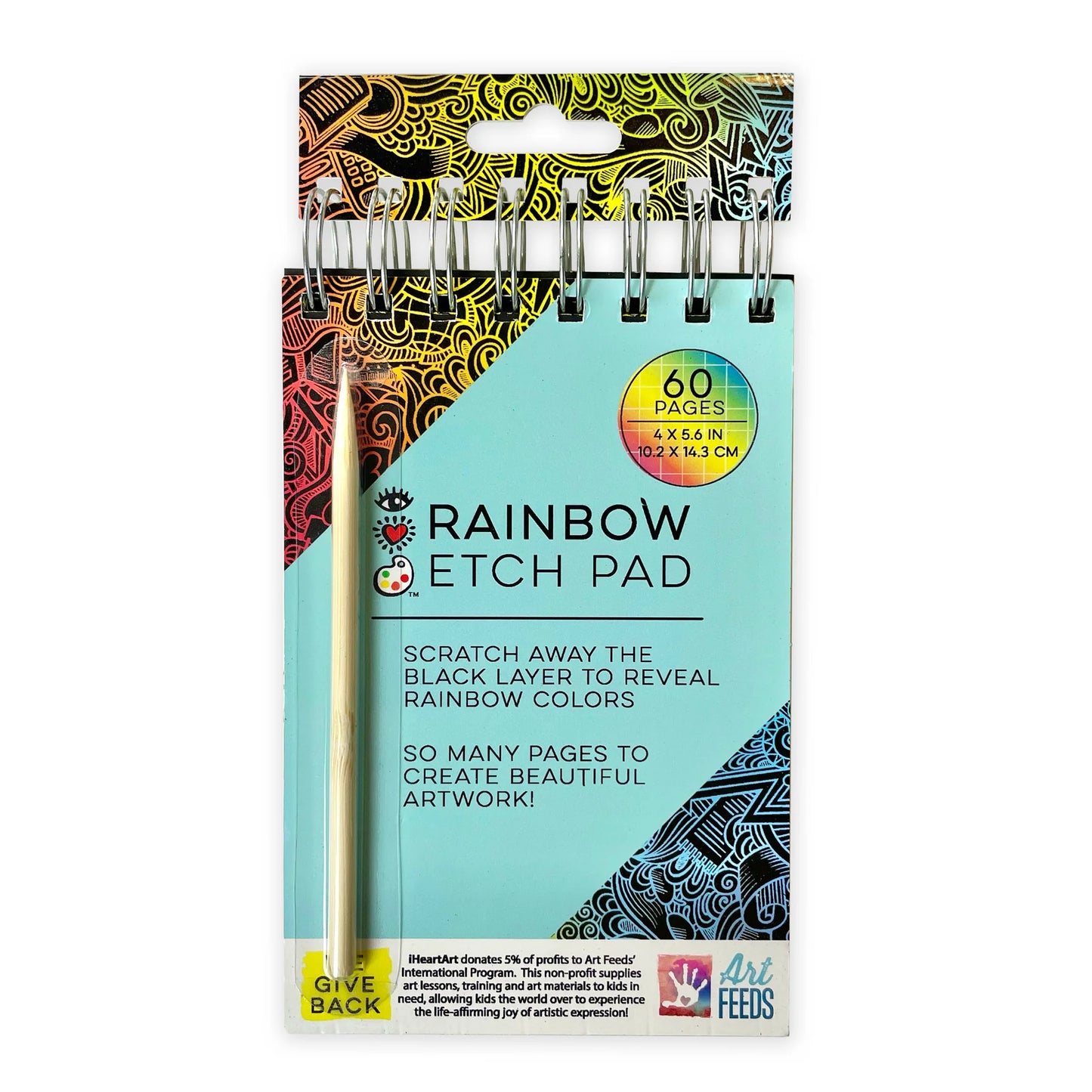 Rainbow Etch Pad, 4 "x 6" 60-page