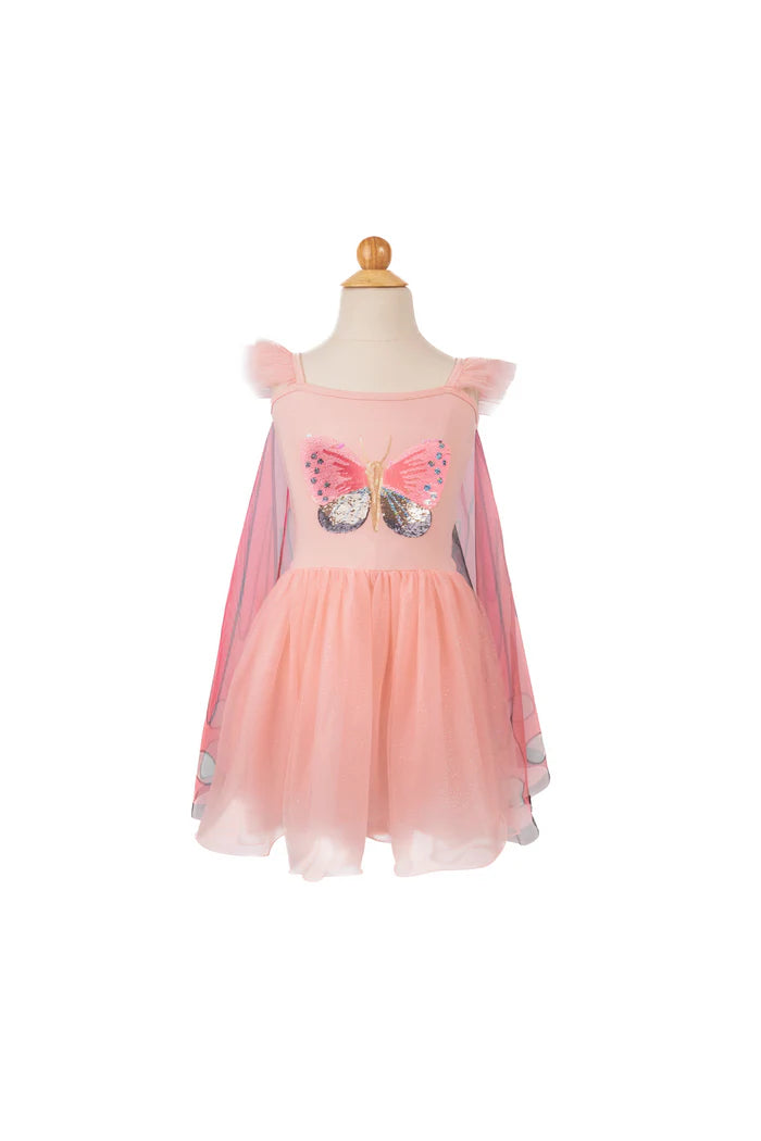 Sequins Secret Butterfly Twirl Dress with Wings, Small