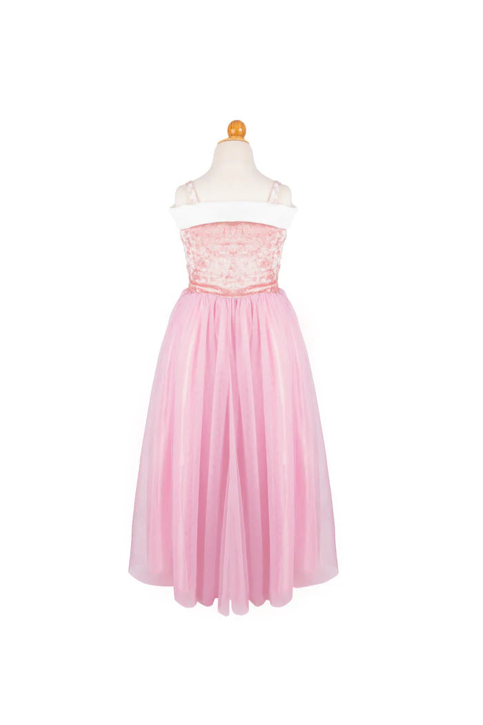 Velvety Soft Sleeping Sweetheart Princess Gown with Arm Warmers 3-4