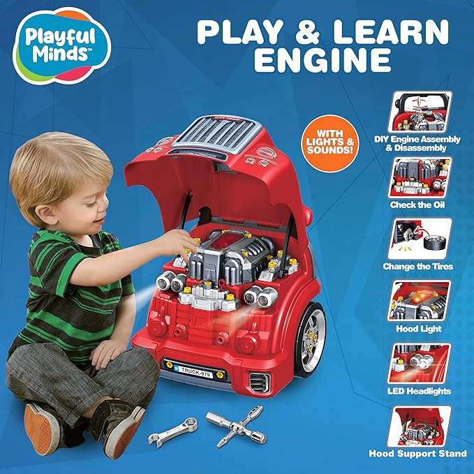 Push & Play Truck Pretend Mechanic Playset
