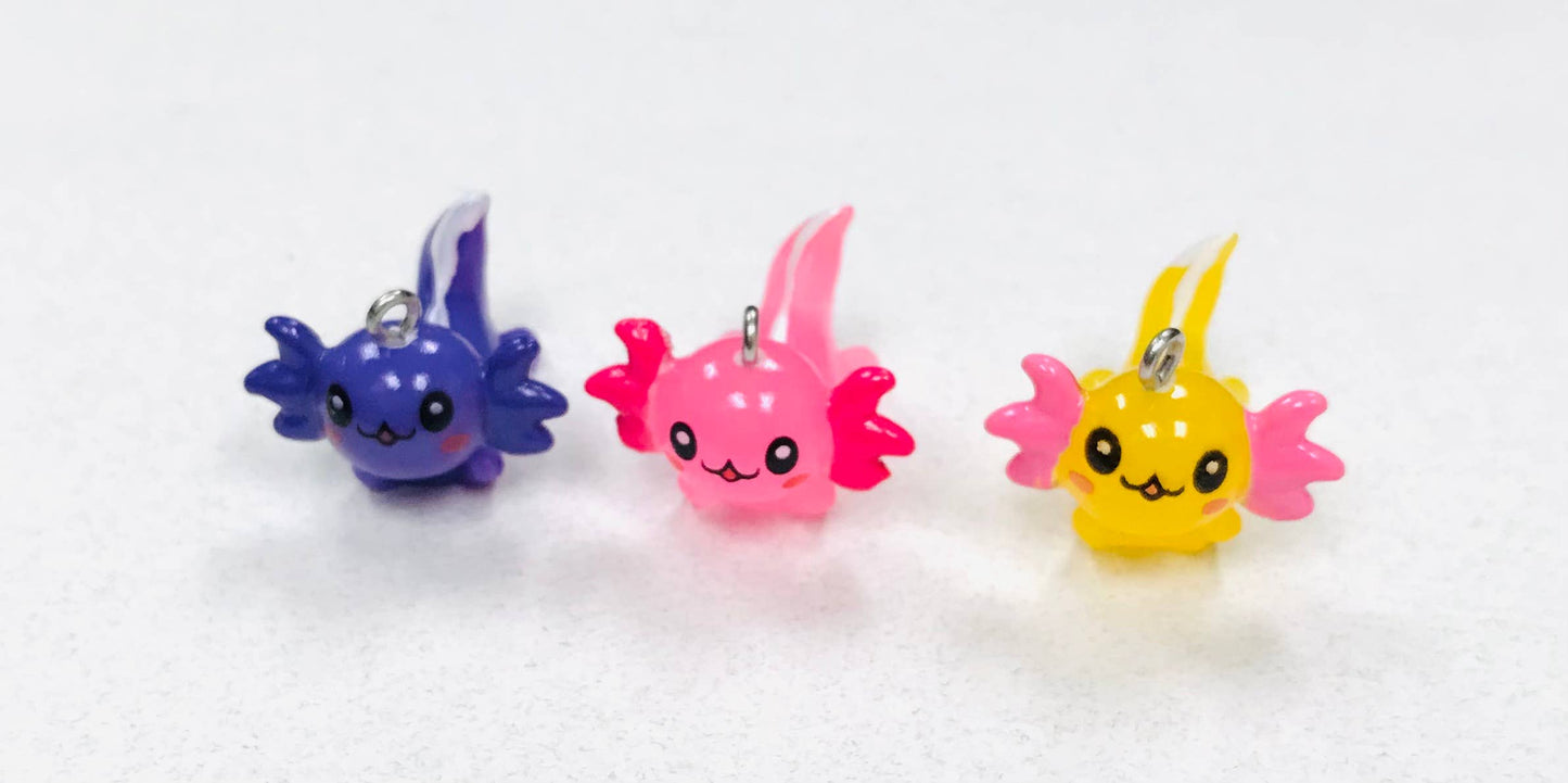 Pink Axolotl Earrings