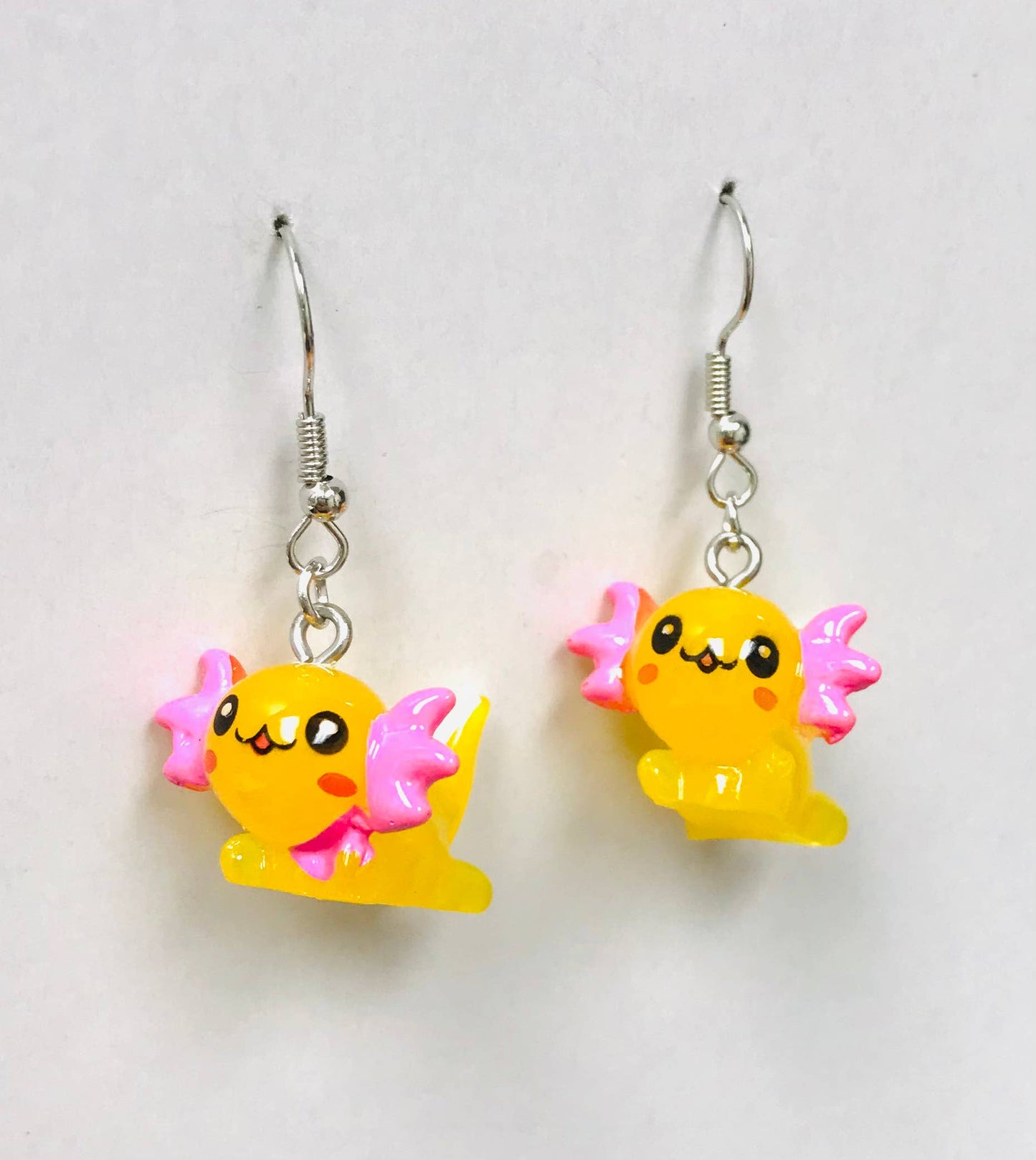 Pink Axolotl Earrings