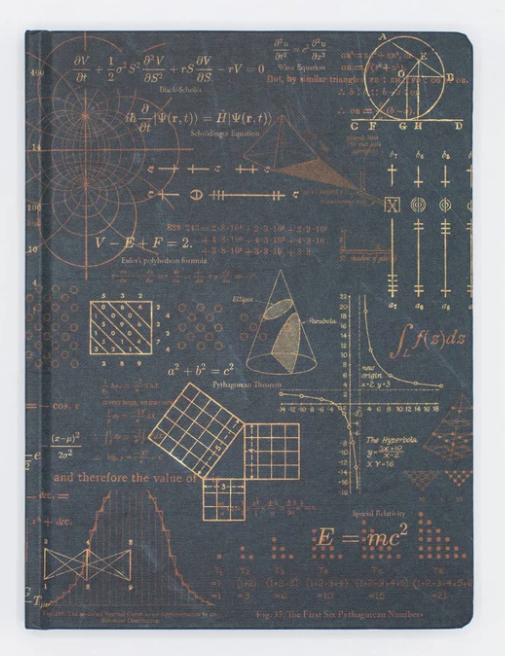 Math Equations Hardcover Notebook