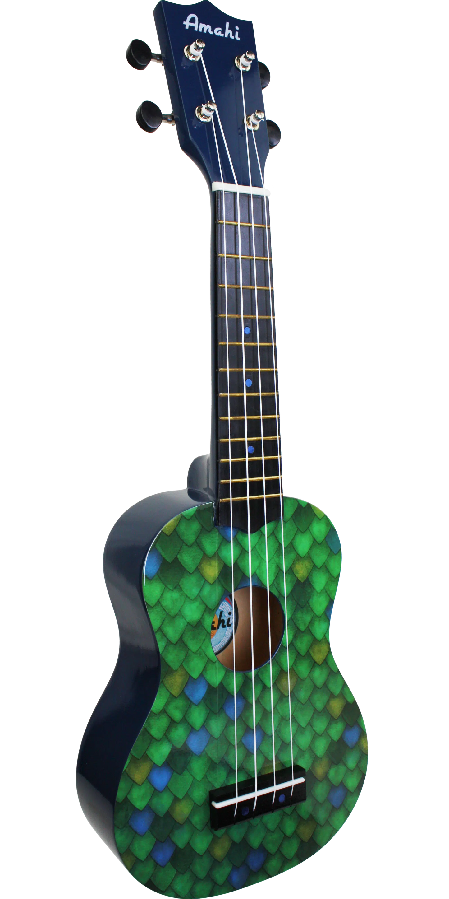 Soprano Ukulele with Dragon Scale Design