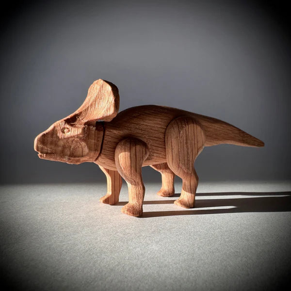 Wooden Protoceratops Dinosaur with Magnetic Joints