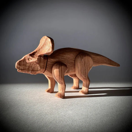Wooden Protoceratops Dinosaur with Magnetic Joints