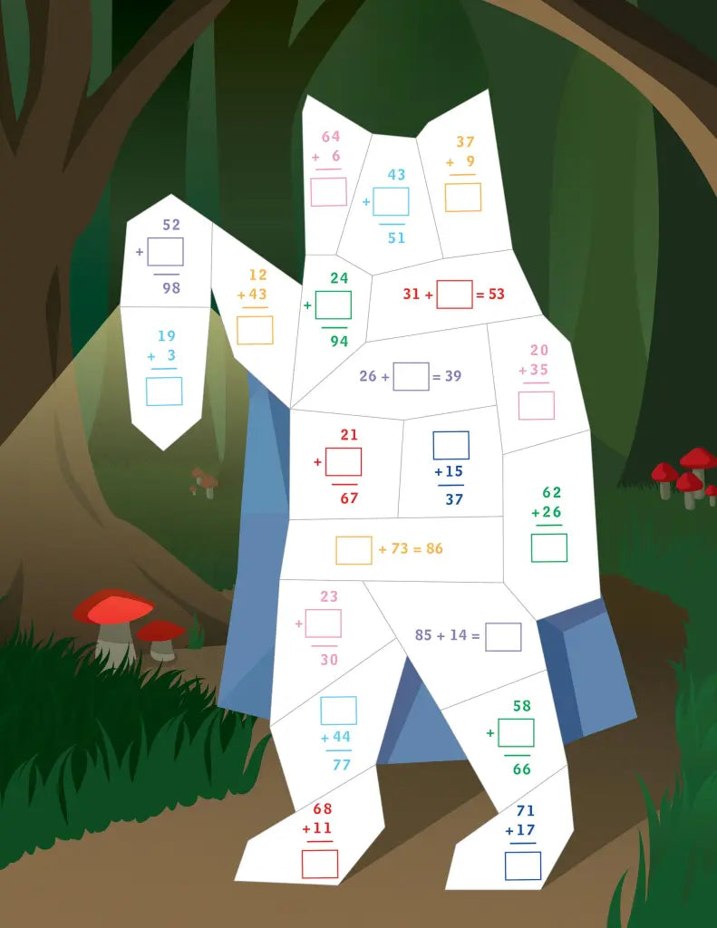 Learn by Sticker: More Addition & Subtraction Form