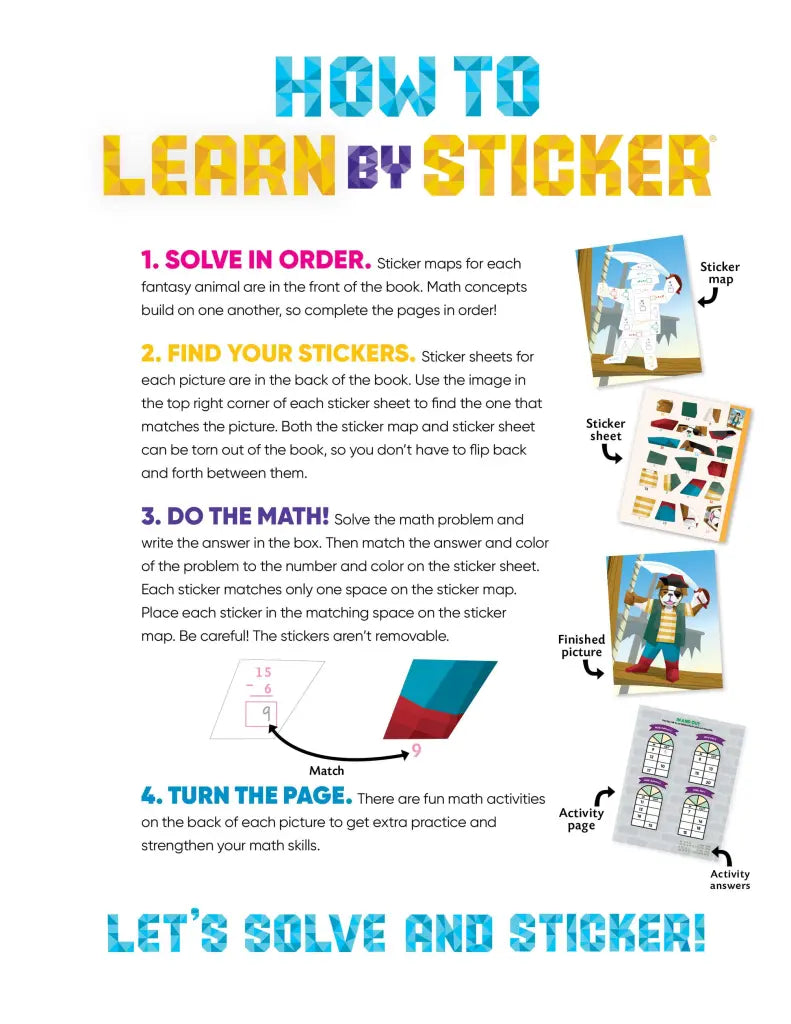 Learn by Sticker: More Addition & Subtraction Form