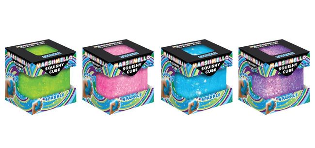 Marshmello Squishy Sparkle Cube