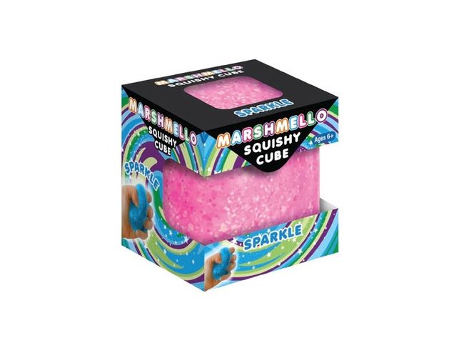 Marshmello Squishy Sparkle Cube