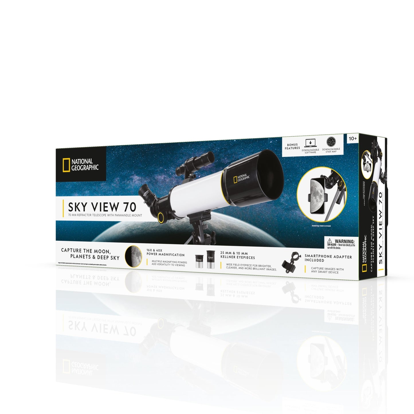 SKY VIEW 70 70mm Refractor Telescope with Panhandle Mount