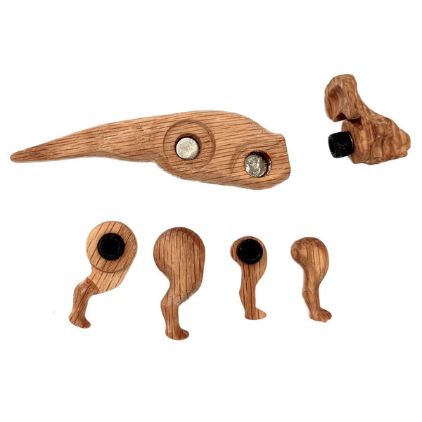 Wooden Protoceratops Dinosaur with Magnetic Joints