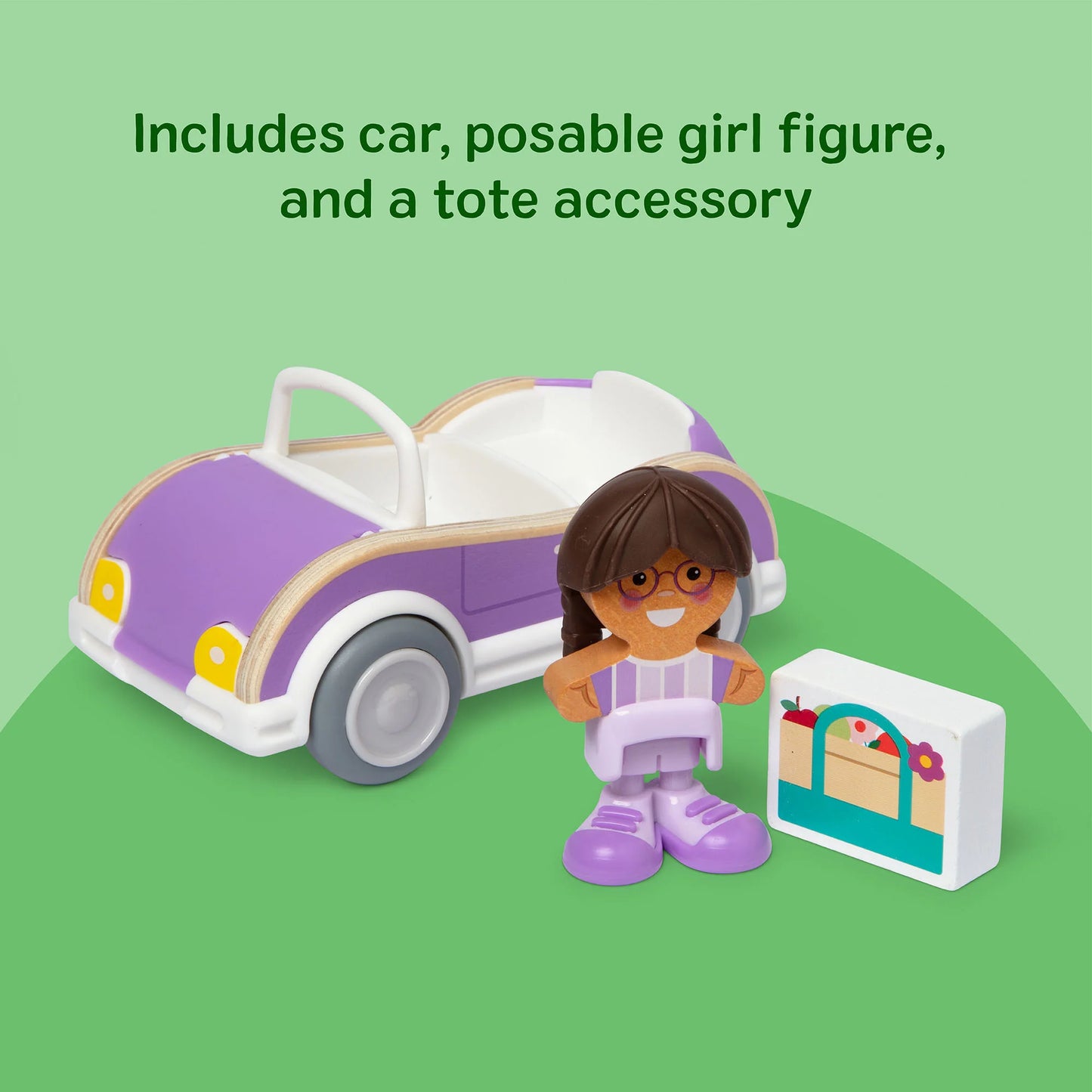 Cheery Lane Car and Play Figure- Purple