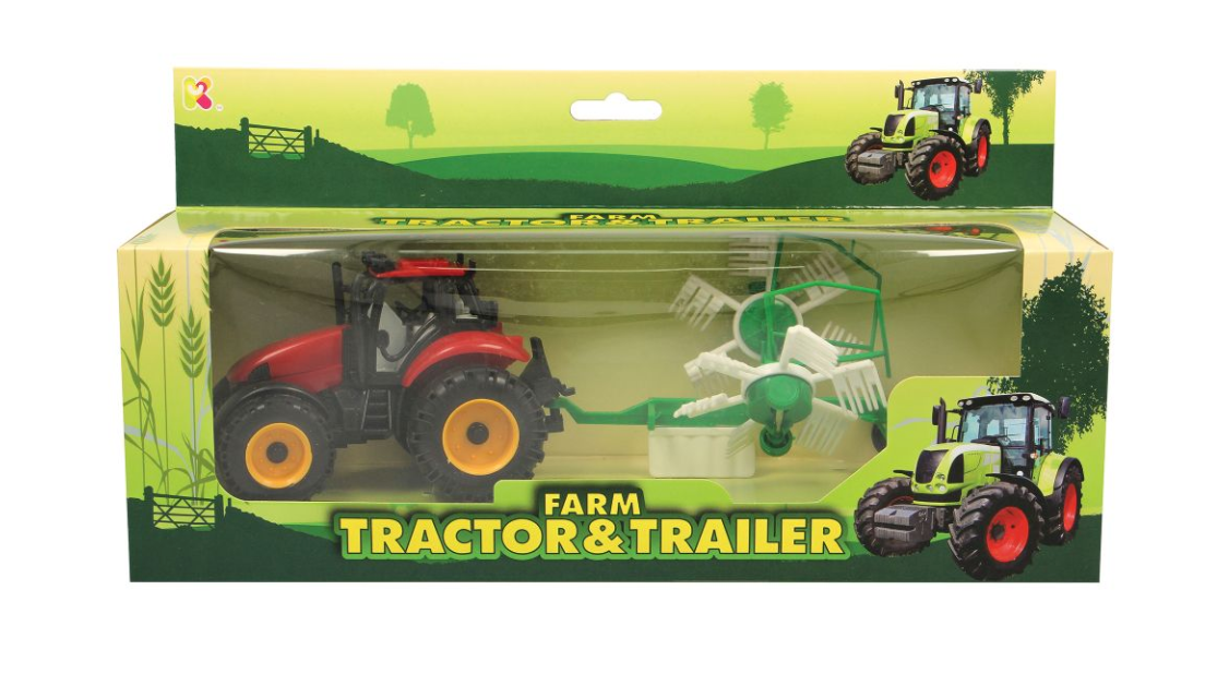 Freewheel Plastic Medium Tractor & Trailer