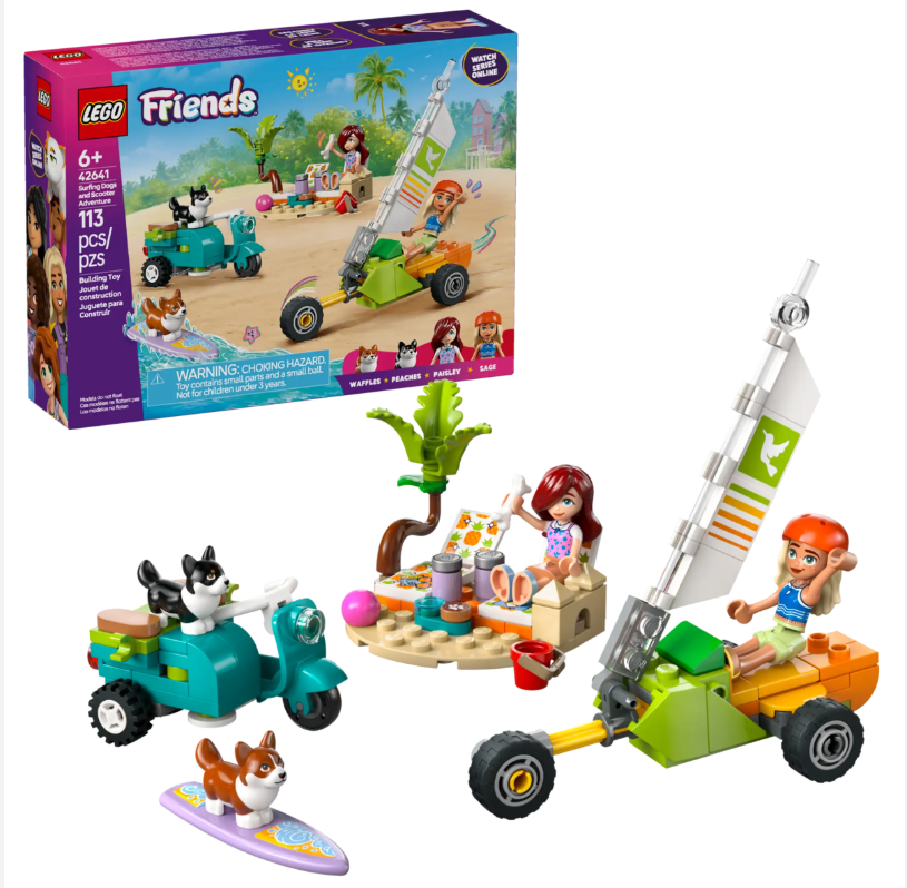 Lego Surfing Dogs and Scooter Adventure